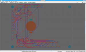 The first attempt of using auto routing in KiCAD.
